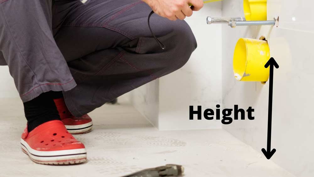 How to measure rough in for Rear Outlet Toilet